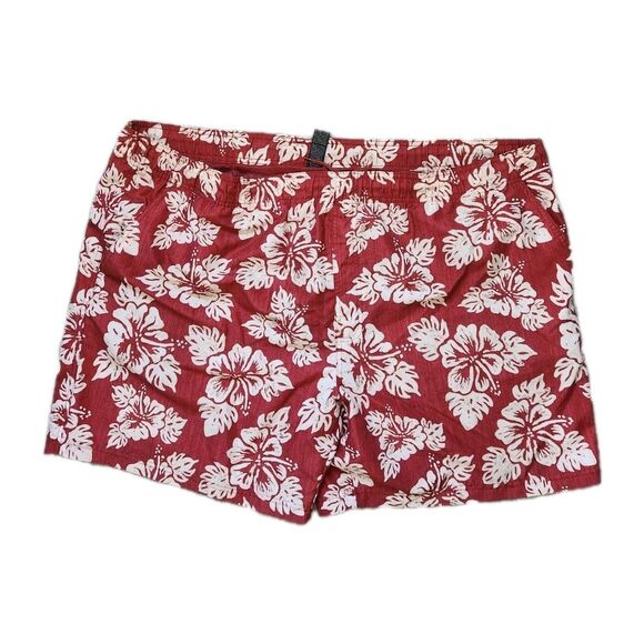 Op Other - OP Red Hawaiian Floral Board Shorts Men’s 2XL Red White Swim Trunks Surf Beach